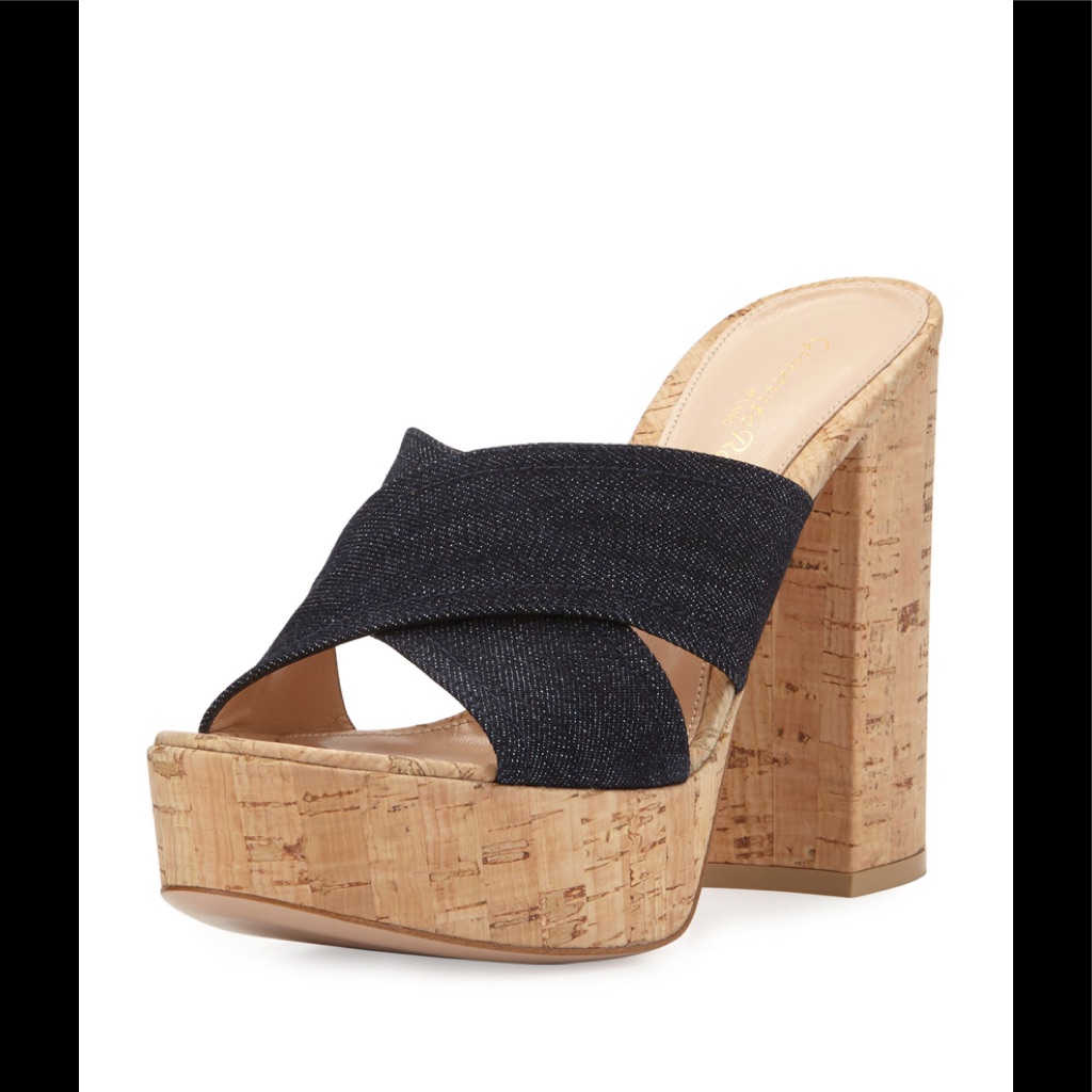 Gianvito Rossi Sandals Crisscross Heels Block Cork